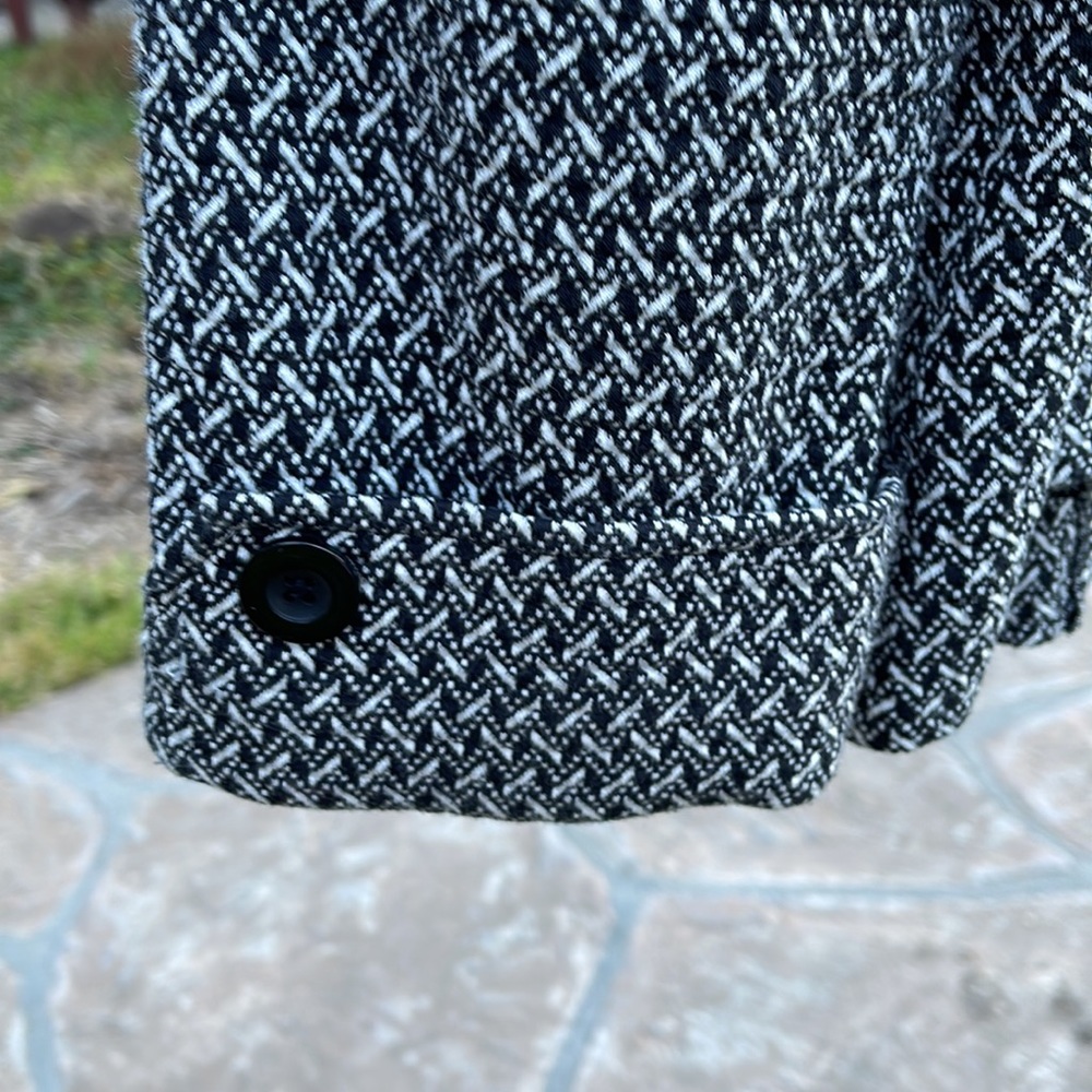 🌺 CHARTER CLUB; Black & White Short Blazer with 3/4 Sleeves. Sz. OX Fits 14-16! - Picture 4 of 10